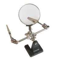 Third hand with magnifying glass, 63 mm, 2.5x magnification