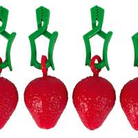 MY BASICS tablecloth holder strawberry card of 4