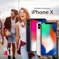 iPhone X 64GB, silver, SIM & iCloud free, as NEW, incl. packaging + accessories, 12 months warranty