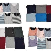 U.S. Polo Assn. T-Shirt Uni Gestreift Herren Shirts Marken Mix