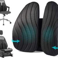 Sunix lumbar cushion, back cushion with breathable 3D mesh, lumbar support for car seat, office chair, wheelchair, ergonomic des