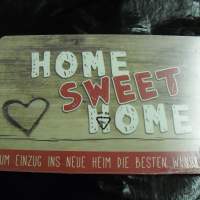 Schneidbrett, Brettchen, Brett, Deko, Geschenk, Gilde 46337 " Home Sweet Home zum Einzug ..."