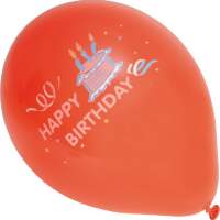 Happy Birthday Balloons, 1 set of 10 pcs