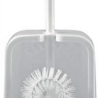 Toilet set white plastic brush with flushing rim cleaner, 10 pieces