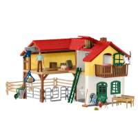 Schleich Farm World farmhouse with stable and animals