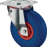 Swivel castor with brake D. 260 mm Carrying capacity 160 kg Plastic plate 175x175mm