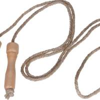 Outdoor active natural skipping rope with wooden handle, 250cm