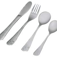 reer 4-piece children's cutlery set, stainless steel, 4 packs