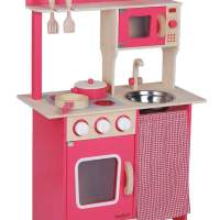 Beeboo wooden kitchen red, with accessories