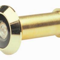 Door viewer field of vision 200 degrees plastic lens brass gold-plated for door thicknesses 35-60mm