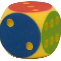 Soft party cubes assorted colors about 16cm