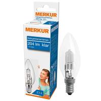 MERKUR halogen candle lamp E14 204lm clear 18 Watt 10 packs