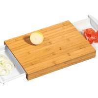 KESPER cutting board with bowls, bamboo, 41cm