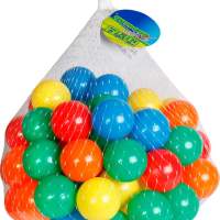 Balls for ball pit, 70 pieces in the net
