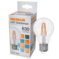 MERKUR LED lamp filament bulb 6W=55W, 5 packs