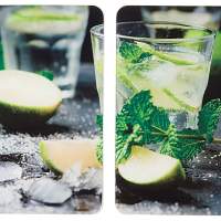 WENKO glass cover plate Mojito, pack of 2