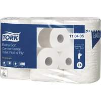 Tork toilet paper premium 4-ply 150 sheets white 6 rolls/pack.
